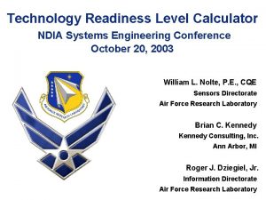 Ndia systems engineering conference