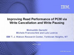 Improving Read Performance of PCM via Write Cancellation