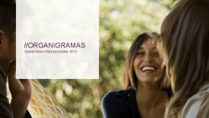 ORGANIGRAMAS Operaciones Internacionales 2015 Gestin Comercial Gerencia DI