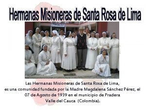Misioneras de santa rosa de lima
