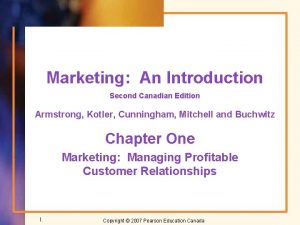 Marketing An Introduction Second Canadian Edition Armstrong Kotler