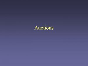 Type of auctions