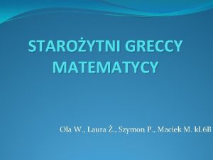 Matematycy greccy