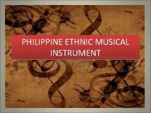 Idiophone instruments in philippines