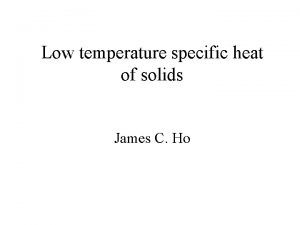 Specific heat s