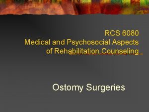 RCS 6080 Medical and Psychosocial Aspects of Rehabilitation