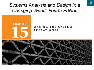 Systems analysis and design in a changing world