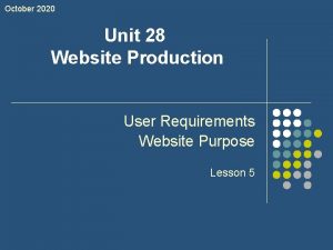 Unit 28 website production