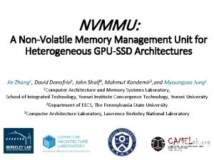 NVMMU A NonVolatile Memory Management Unit for Heterogeneous