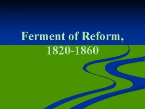 American reform movements between 1820 and 1860