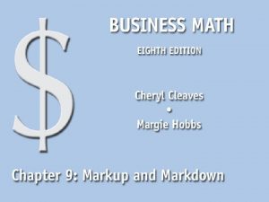 Markdown business math