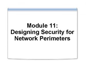 Network perimeters