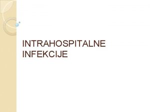 Intrahospitalne infekcije