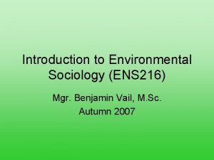 Environmental sociology lecture notes