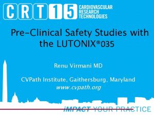 Preclinical studies
