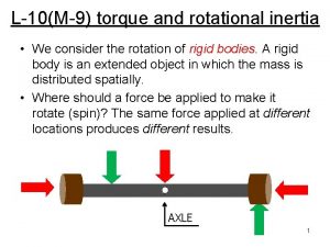 L10M9 torque and rotational inertia We consider the