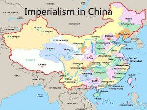 Imperialism in China Trade China was selling to