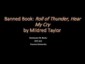 Banned Book Roll of Thunder Hear My Cry