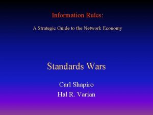 Information Rules A Strategic Guide to the Network