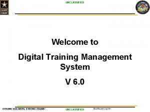 Army training management system