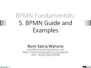 BPMN Fundamentals 5 BPMN Guide and Examples Romi