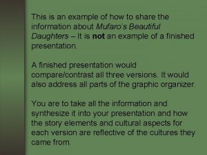 Mufaro's beautiful daughters summary