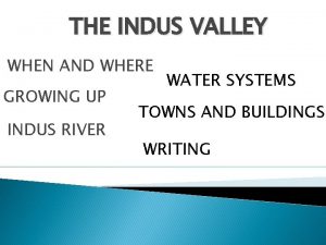 Growing up in the indus valley Growing up in the indus valley
