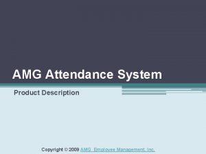 Amg attendance system