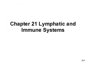 Chapter 21 Lymphatic and Immune Systems 21 1