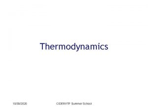 First law of thermodynamics First law of thermodynamics