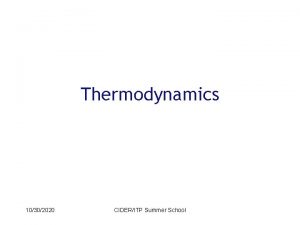 First law of thermodynamics