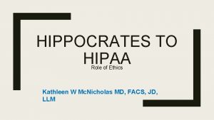 Hippocratic oath