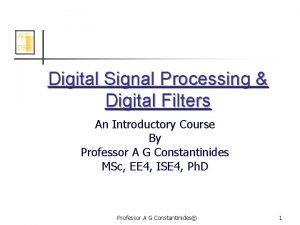 AGC DSP Digital Signal Processing Digital Filters An