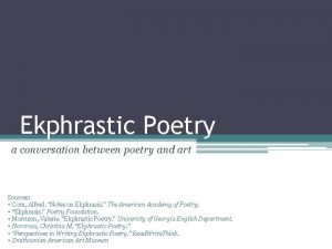 Ekphrasis etymology