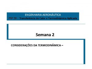 ENGENHARIA AERONUTICA PRP 28 Transferncia de Calor e