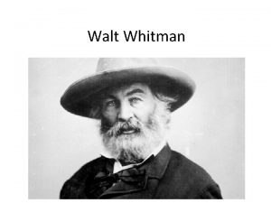 Walt whitman and transcendentalism