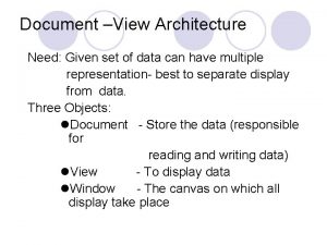 Document view architecture