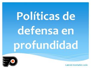 Polticas de defensa en profundidad Gabriel Montas Len