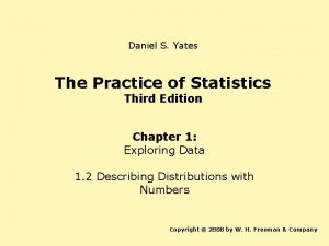 The practice of statistics third edition