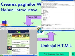 Crearea unei pagini web html