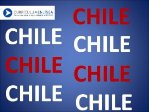 CHILE CHILE Mapa Poltico de Chile PAISAJES DE