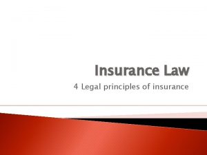Principle of indemnity Principle of indemnity