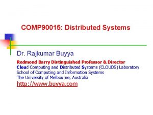 Distributed systems unimelb