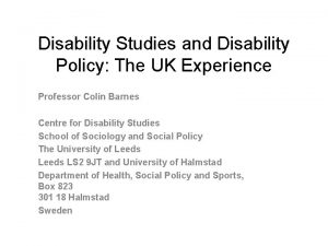 Leeds disability studies