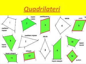 Quadrilateri non parallelogrammi