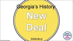 Georgias History New Deal 2014 Brain Wrinkles SS
