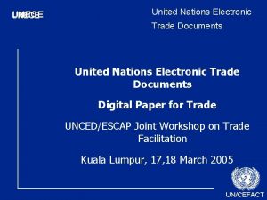 Electronic trade documents
