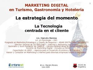 MARKETING DIGITAL en Turismo Gastronoma y Hotelera La