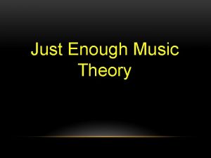 Music theory roadmap