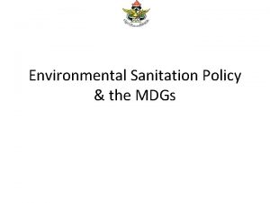 Why is sanitation important
